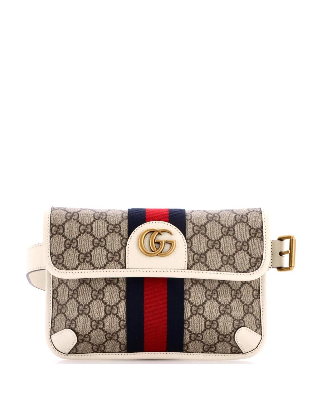 Gucci Ophidia Web Flap Belt Bag Gg #368929G12B